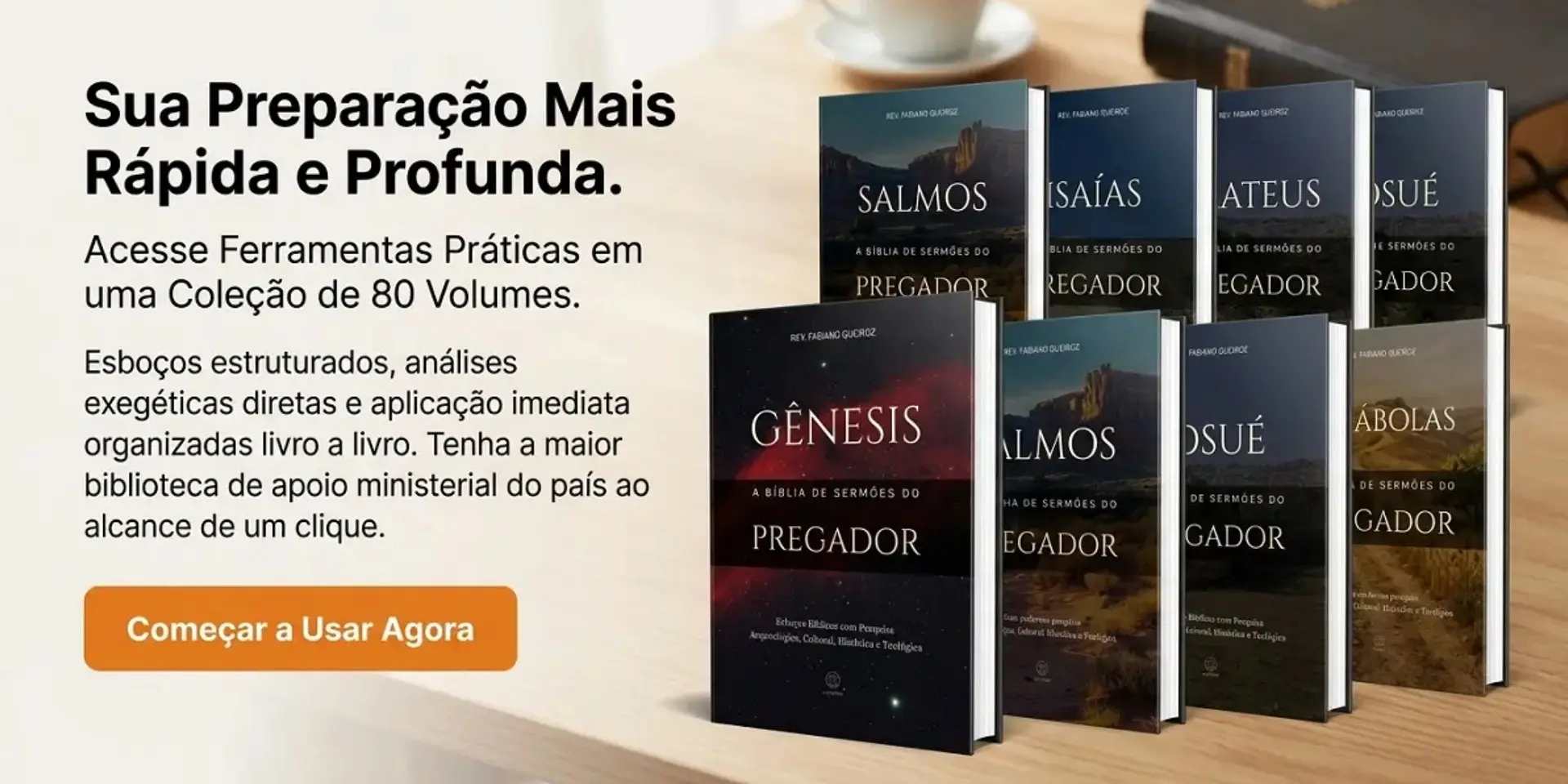 Banner - Livros de Esboço de Pregação - Coleção - A Bíblia de Sermões do Pregador - Rev. Fabiano Queiroz
